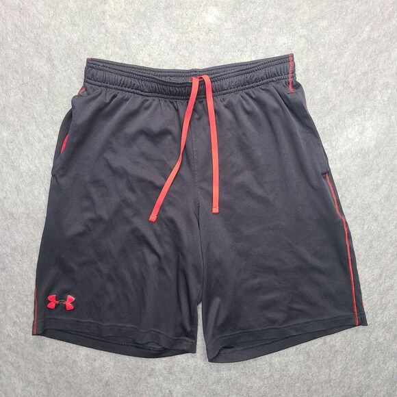 Under‎ Armour Tech Graphic Basketball Shorts Mens M Black 10" Inseam Loose Fit - Picture 1 of 9